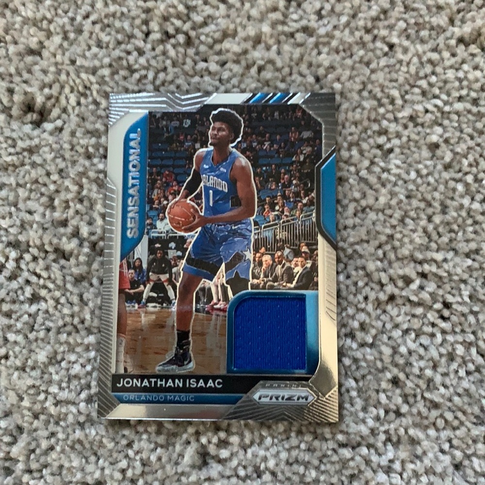 2020 panini prizm Jonathan Isaac patch Jersey rare